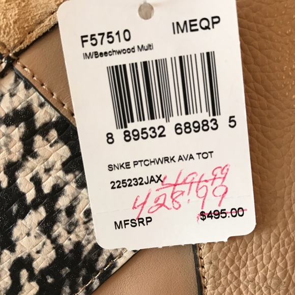 Coach Ava Snake Patchwork Tote - Picture 4 of 8